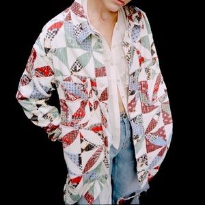 BDG Serena Patchwork Corduroy Shacket